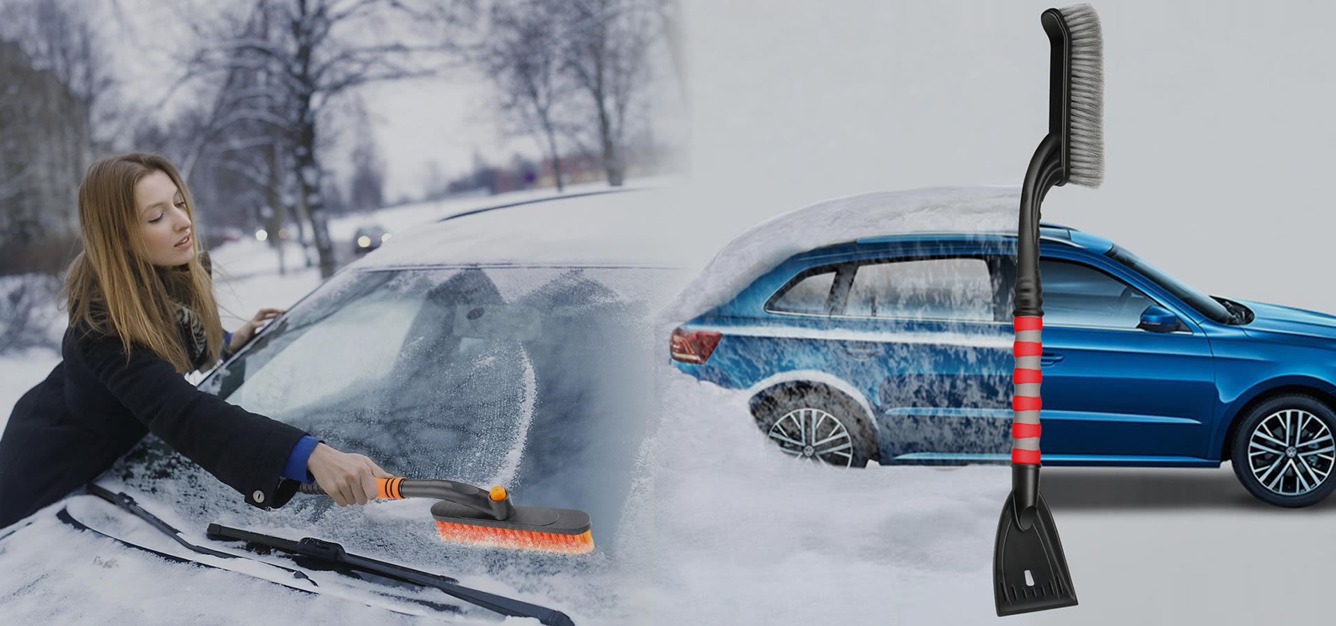 Zeal&Fame Car snow brush)Ice scraper