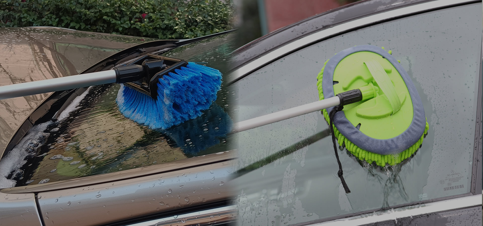 Zeal & Fame Water Flow-Thru Wash Brushes 